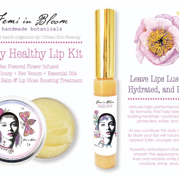 Organic Lip Boost and Rescue Treatment Kit / Manuka Lip Gloss & Healing Lip Balm - Picture 2 of 16